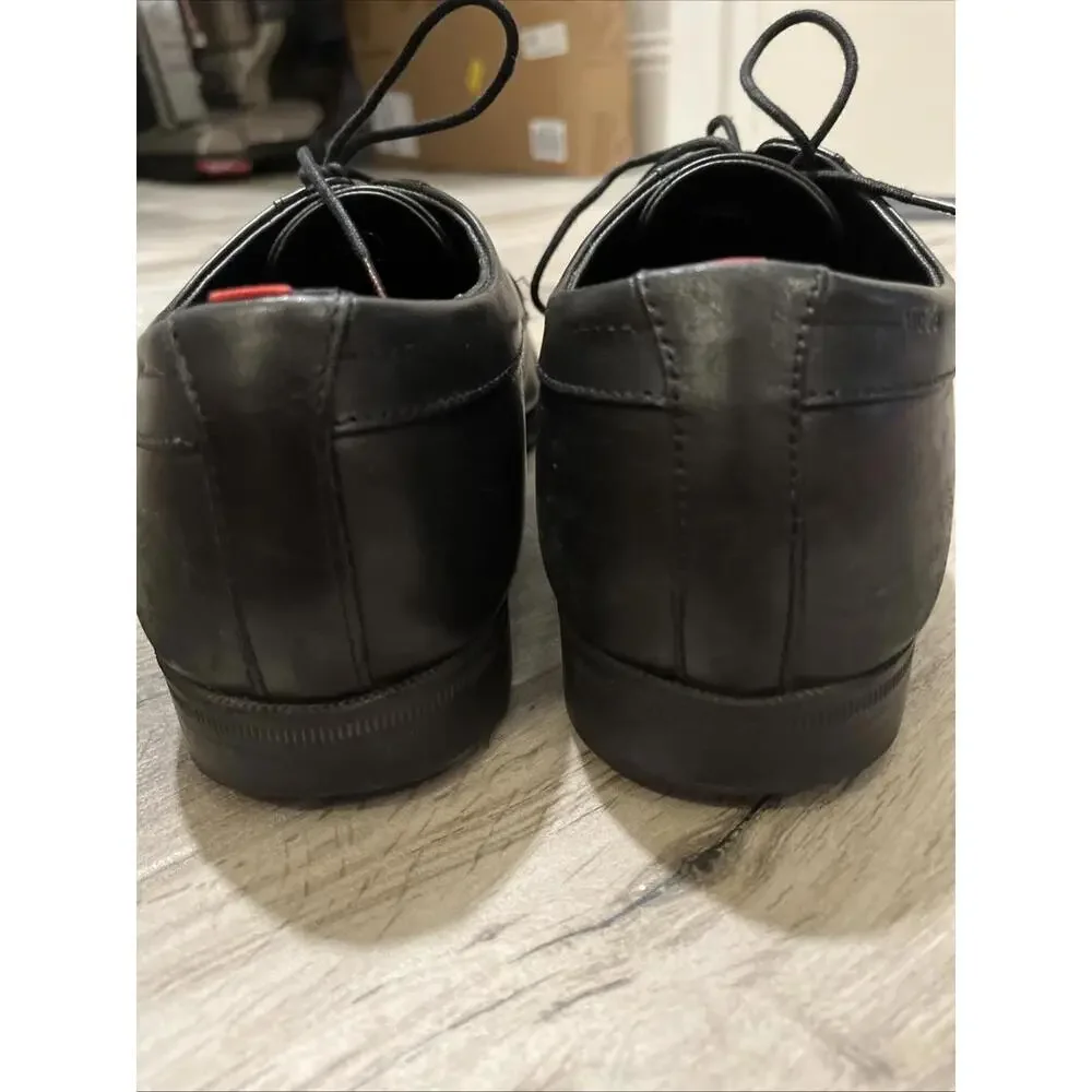 HUGO BY HUGO BOSS MENS BLACK DRESS OXFORD SHOES SIZE EU45.5/US11.5 MADE IN LAOS